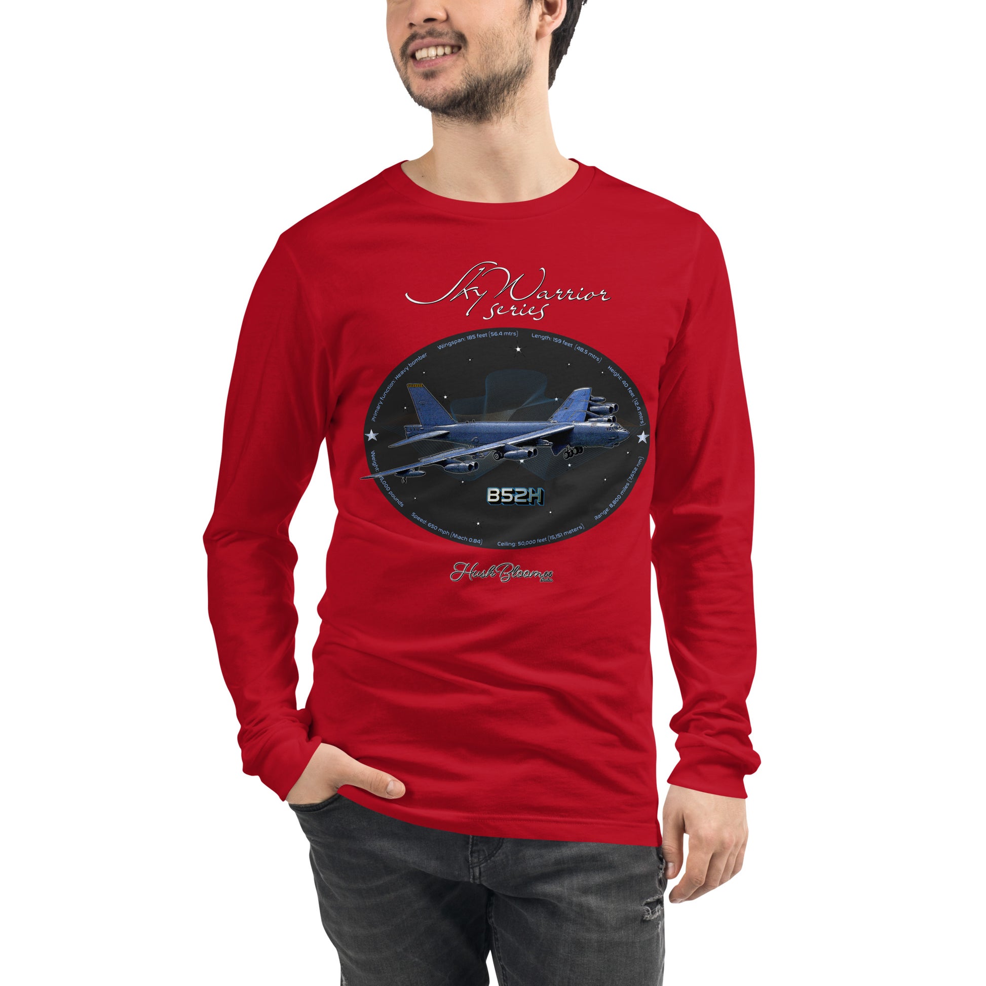 Red - B52H Stratofortress Men’s Long Sleeve Tee