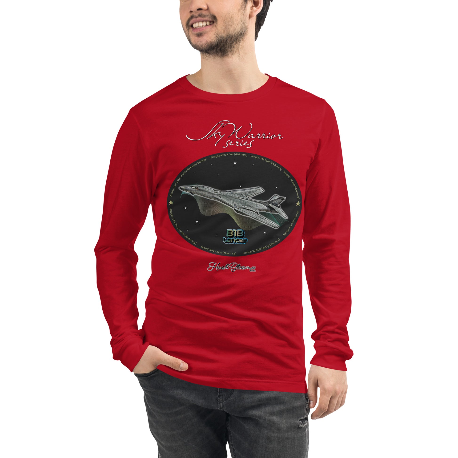 Red - B1B Lancer Men’s Long Sleeve Tee