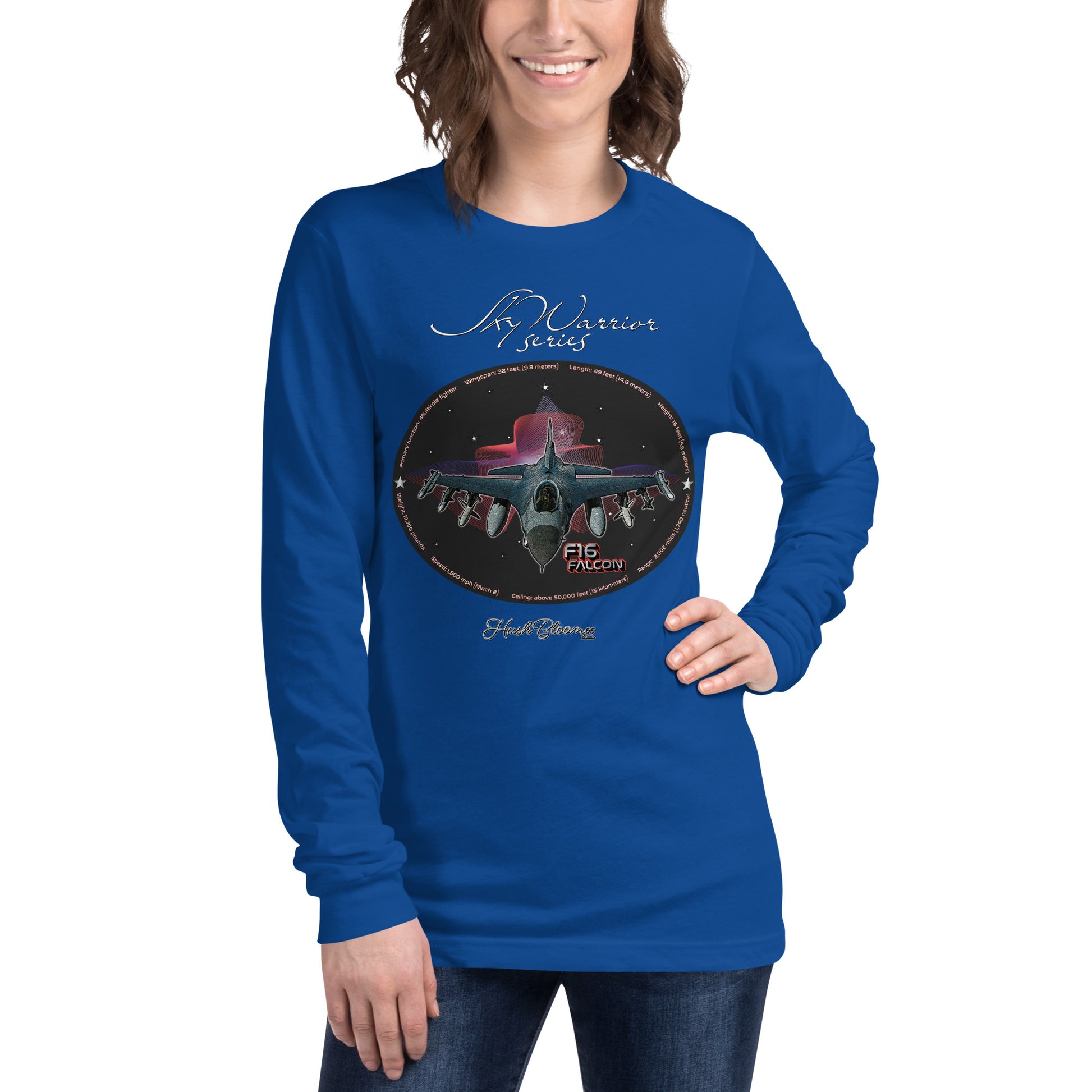 True Royal - F16 Falcon Women’s Long Sleeve Tee