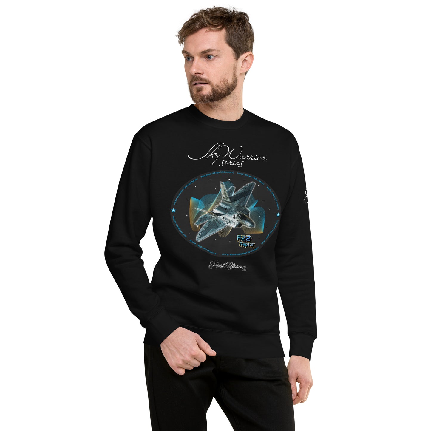 Black - F22 Raptor Men’s Premium Sweatshirt