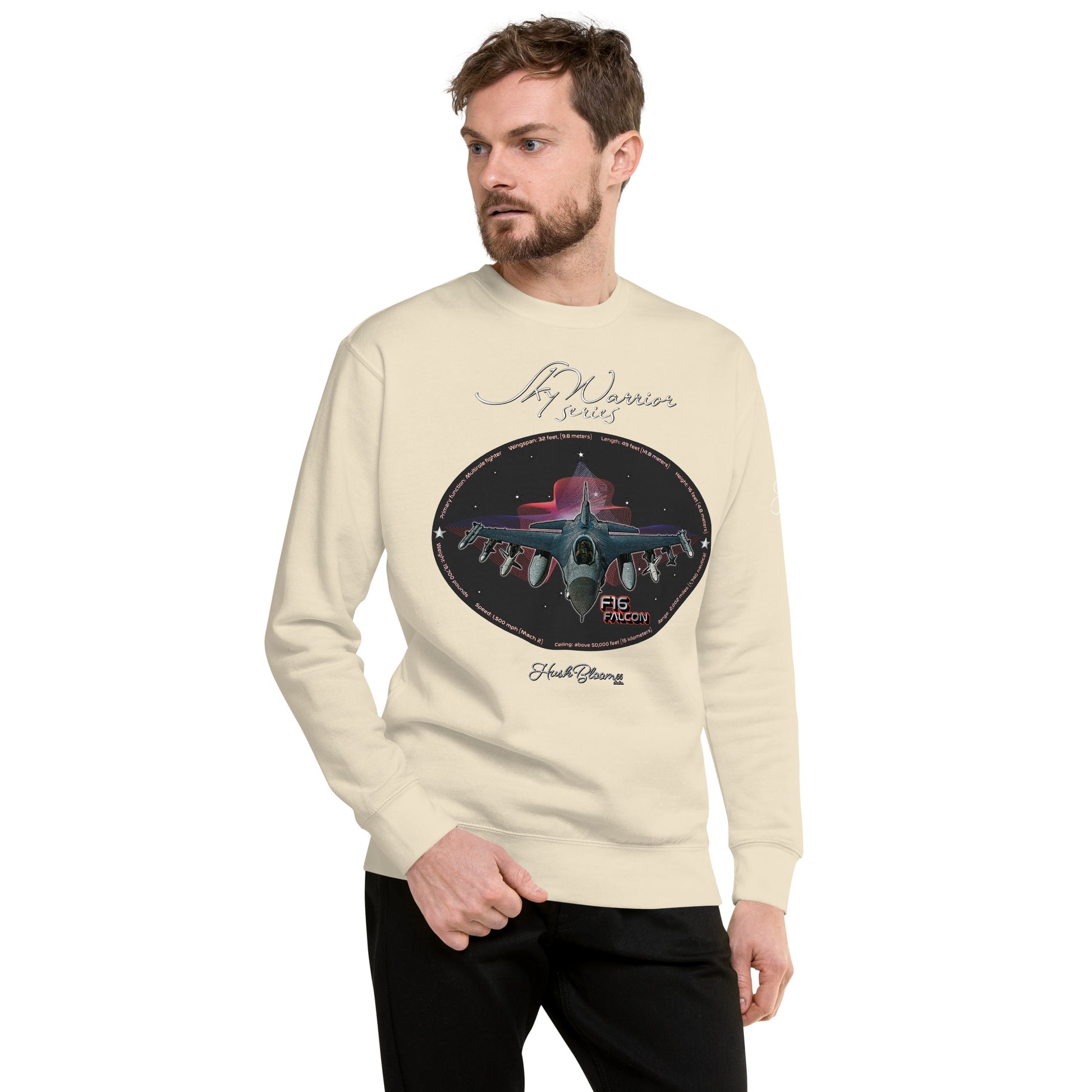 Bone - F16 Falcon Men’s Premium Sweatshirt