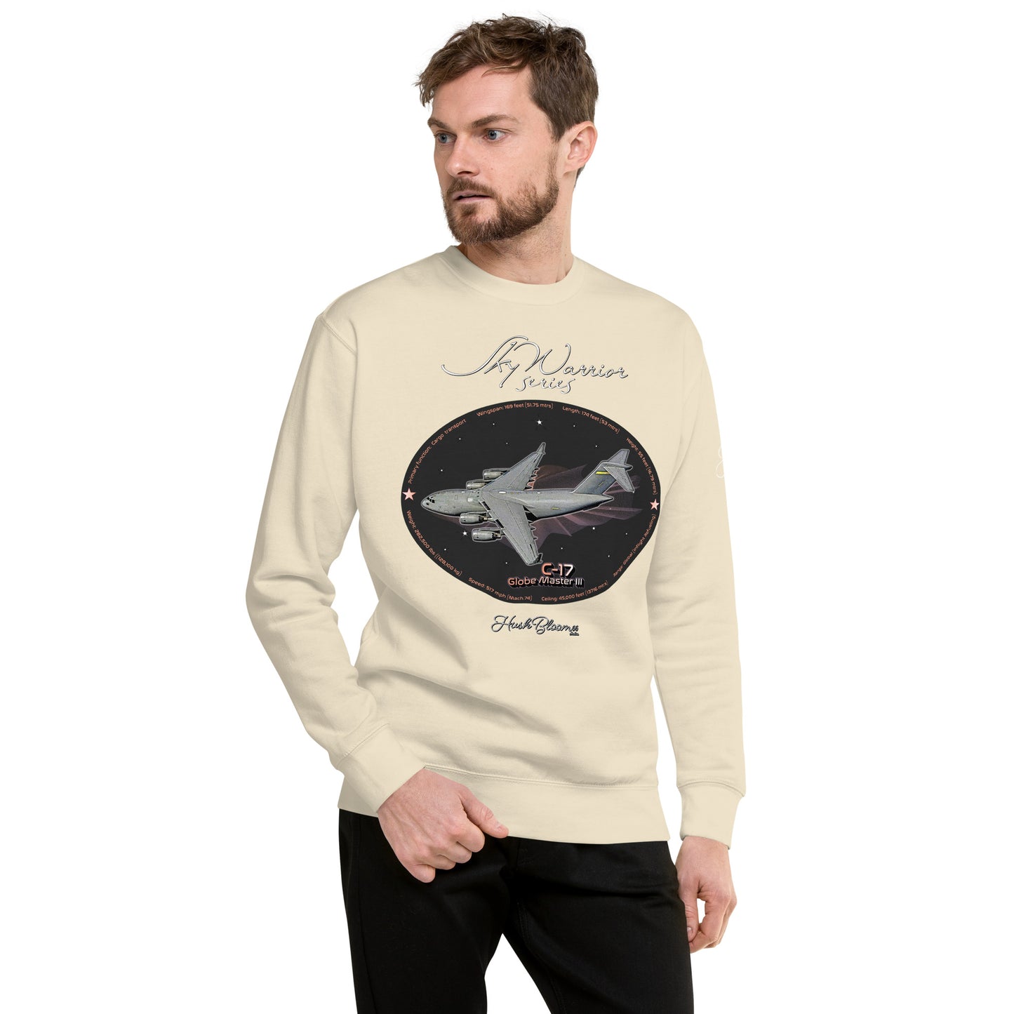 Bone - C17 Globe Master III Men's Premium Sweatshirt