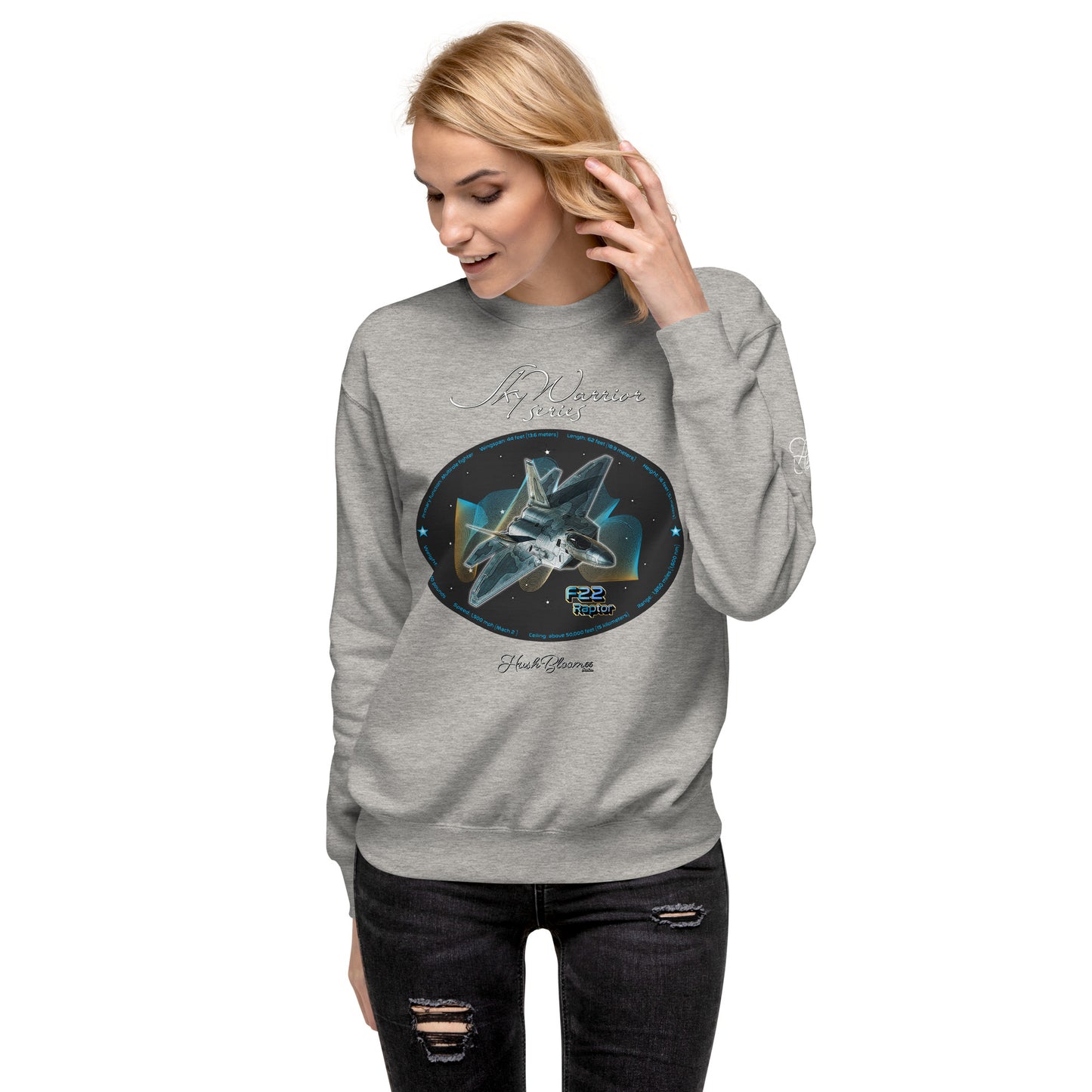 Carbon Grey - F22 Raptor Women’s Premium Sweatshirt
