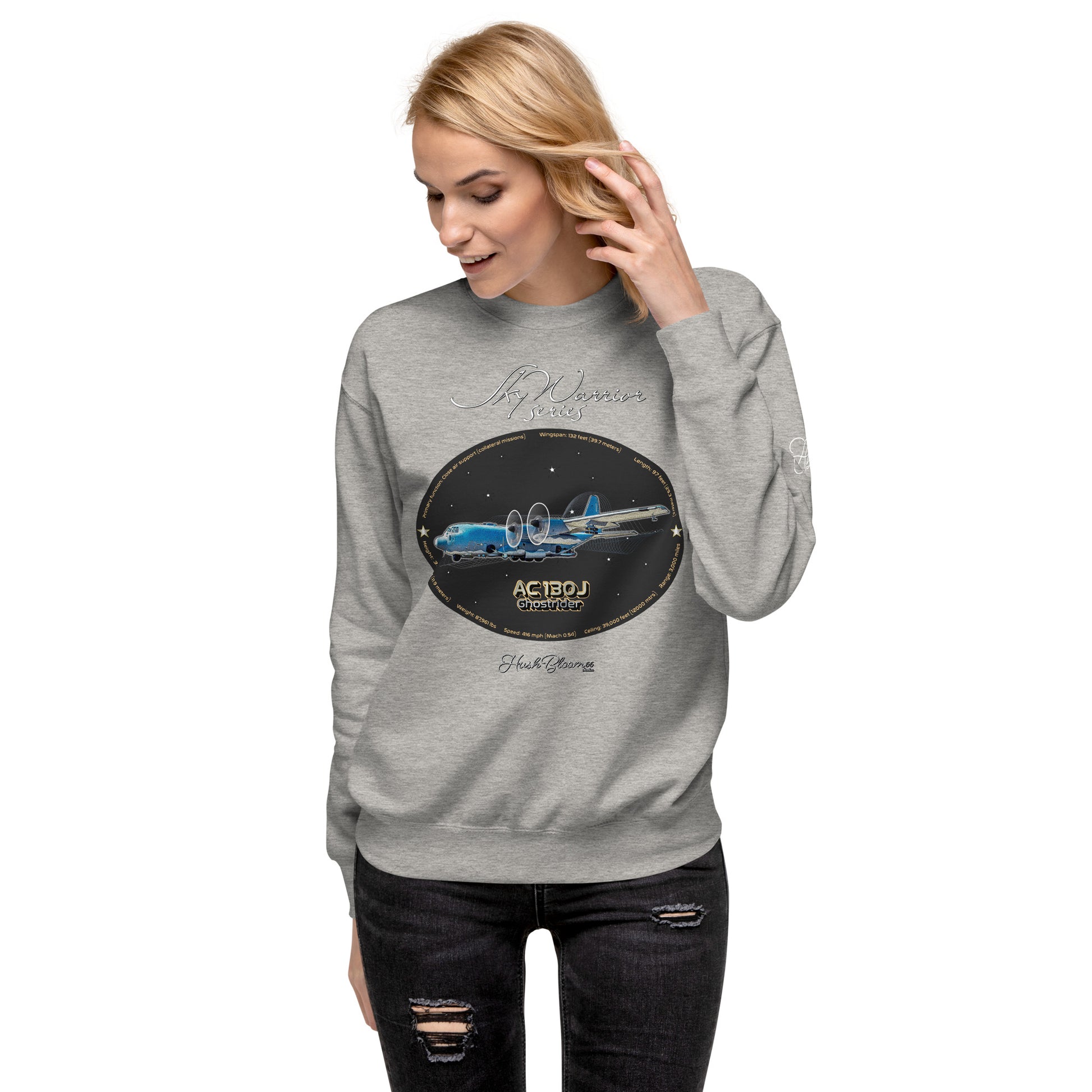 Carbon Grey - AC130J Ghostrider Women’s Premium Sweatshirt