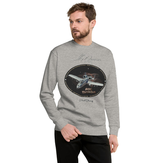 Carbon Grey - A10C Thunderbolt Men’s Premium Sweatshirt