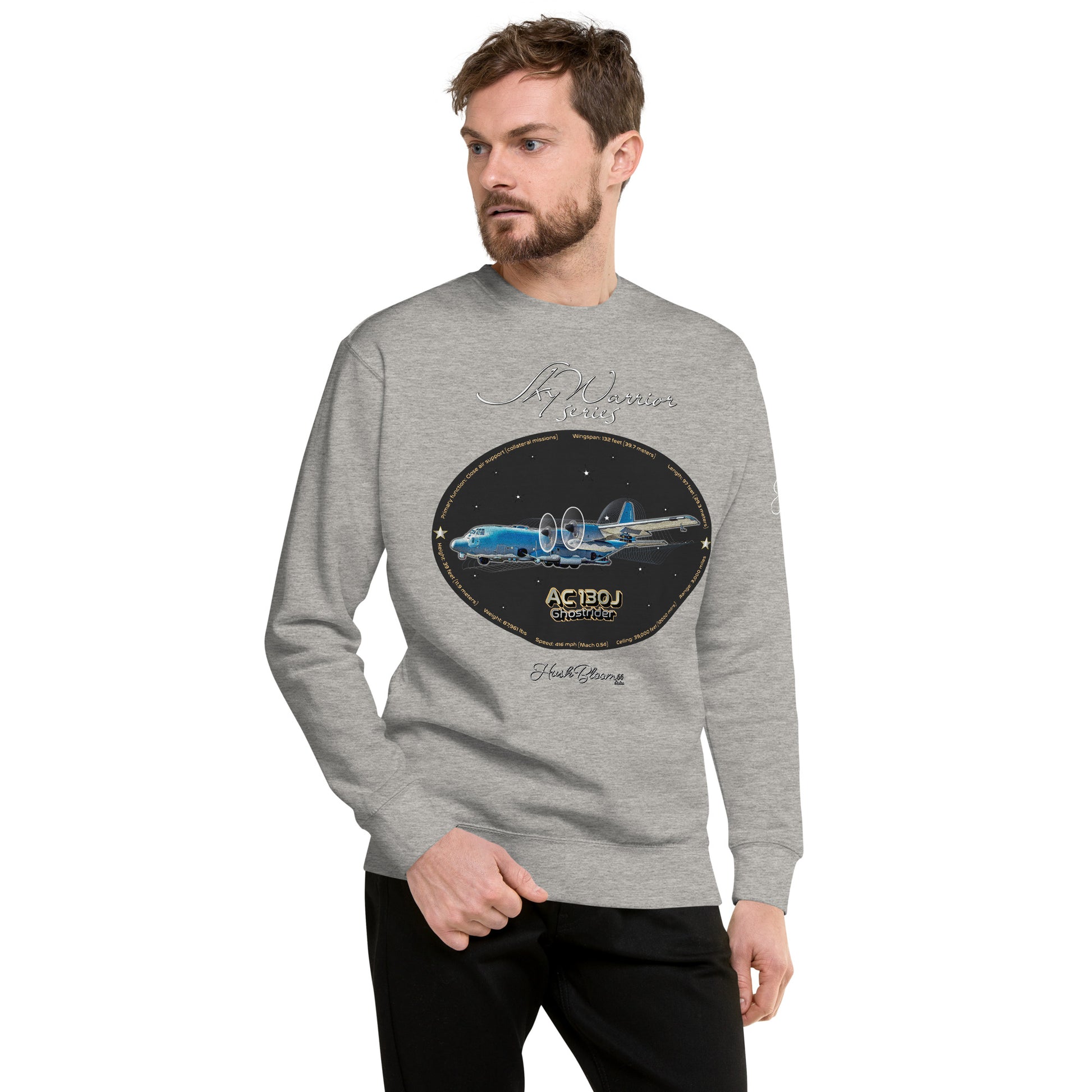 Carbon Grey - AC130J Ghostrider -Men’s Premium Sweatshirt Sweatshirt