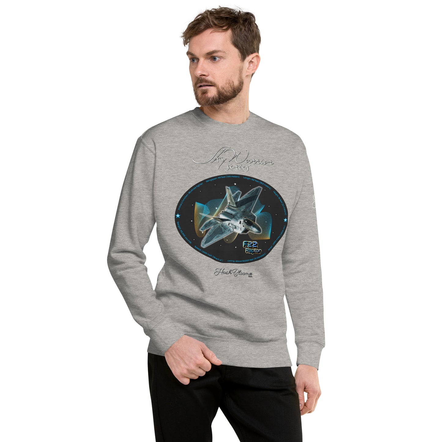 Carbon Grey - F22 Raptor Men’s Premium Sweatshirt