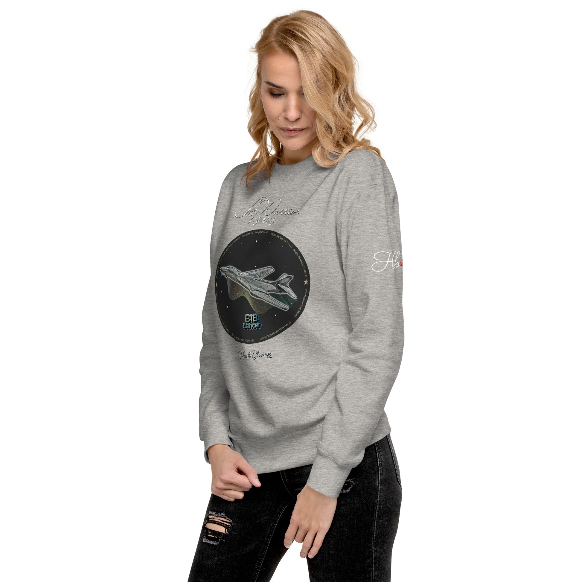 Carbon Grey - B1B Lancer Women’s Premium Sweatshirt