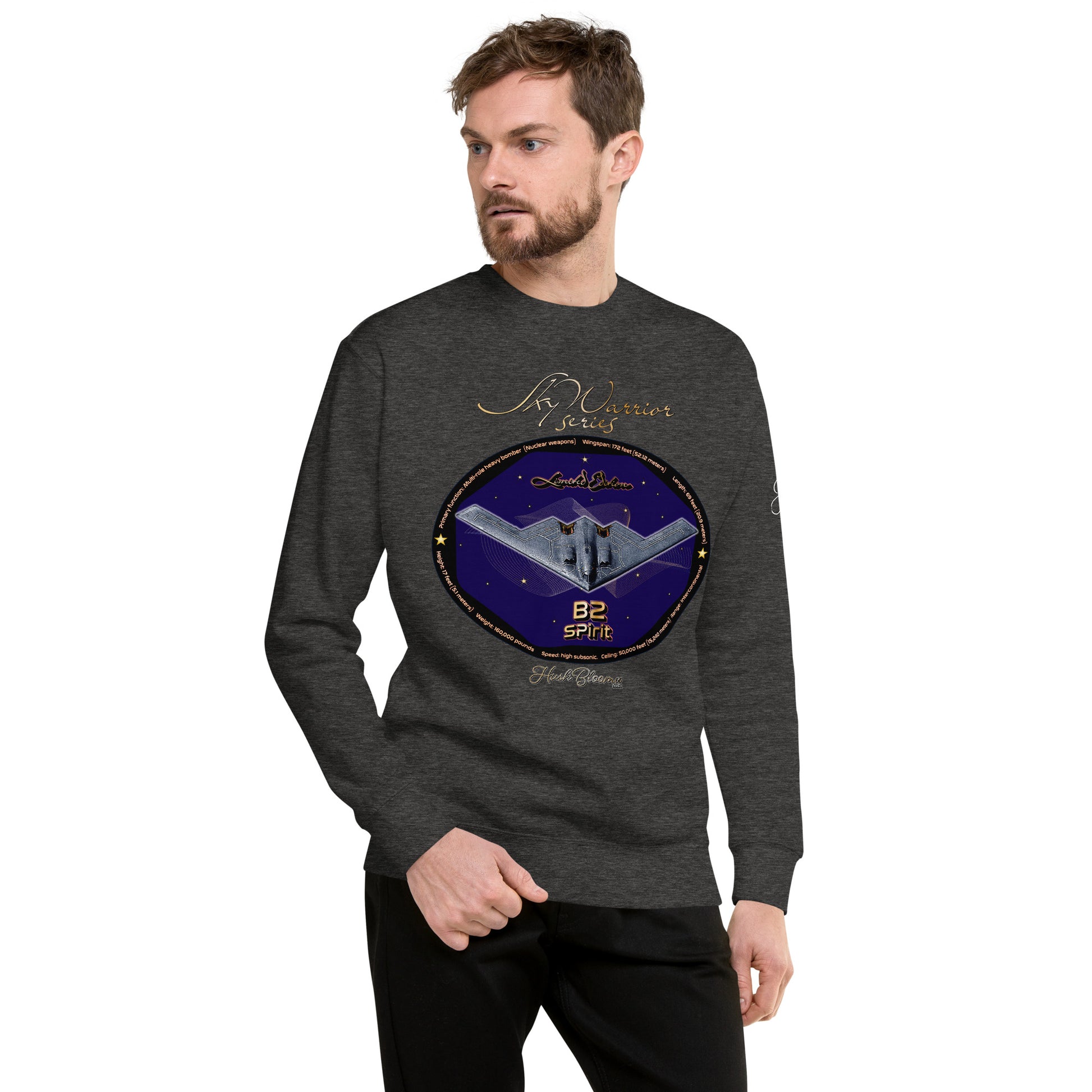 Charcoal Heather - B2 Spirit (Limited Edition) Men’s Premium Sweatshirt