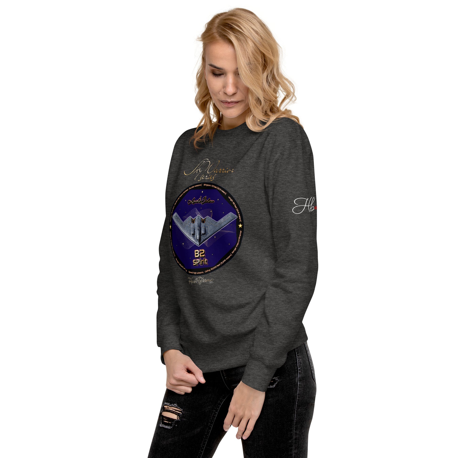 Charcoal Heather - B2 Spirit (Limited Edition) Women’s Premium Sweatshirt