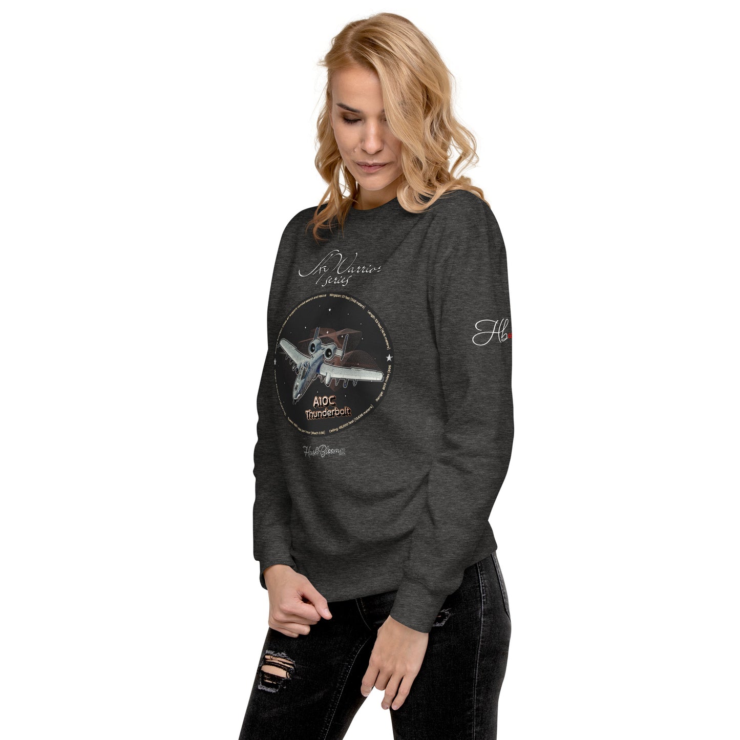 Charcoal Heather - A10C Thunderbolt Women’s Premium Sweatshirt