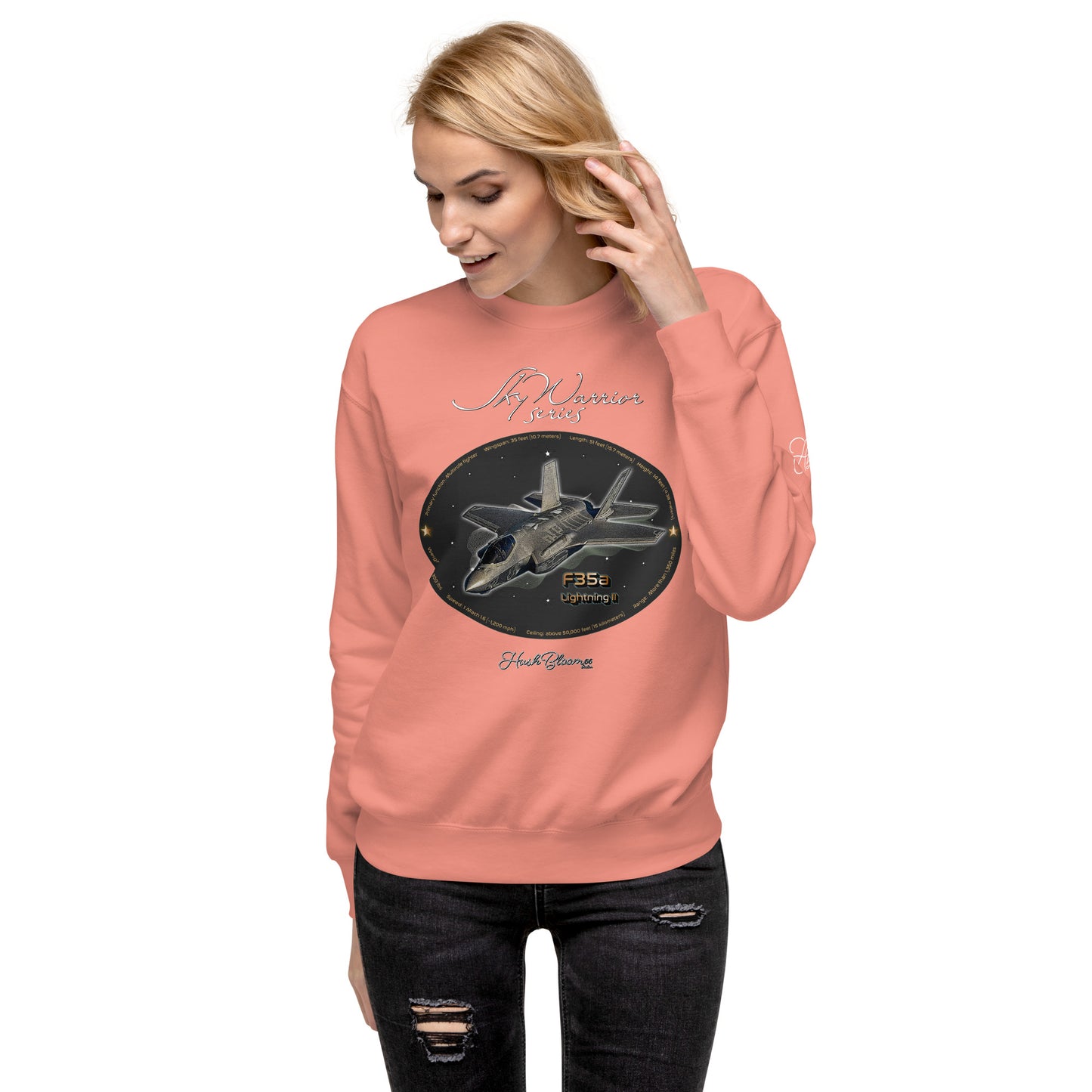 Dusty Rose - F35A Lightning Women’s Premium Sweatshirt