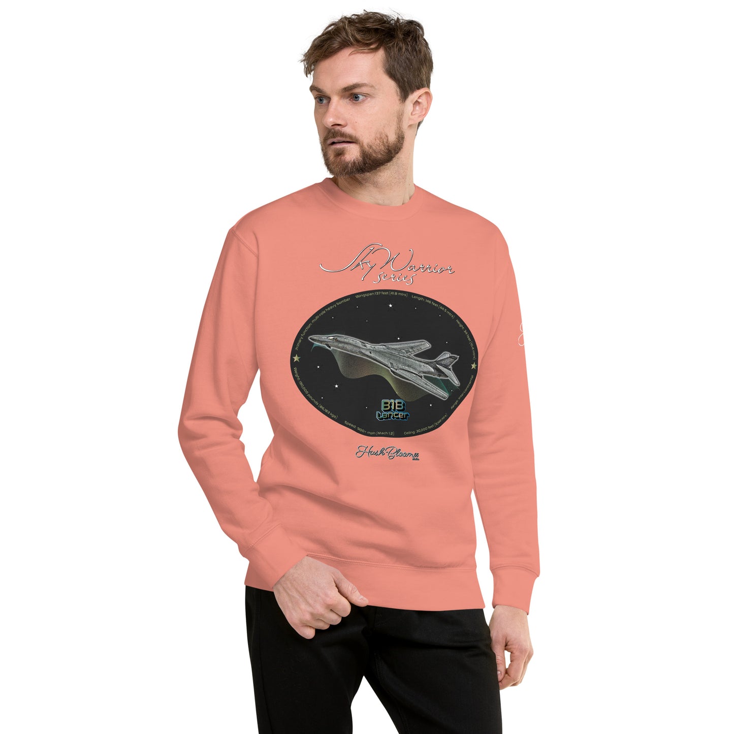 Dusty Rose - B1B Lancer -Men’s Premium Sweatshirt Sweatshirt