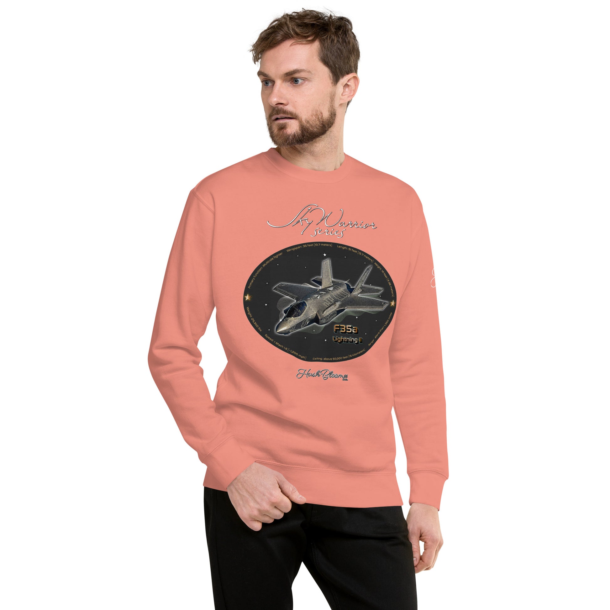 Dusty Rose - F35A Lightning Men’s Premium Sweatshirt