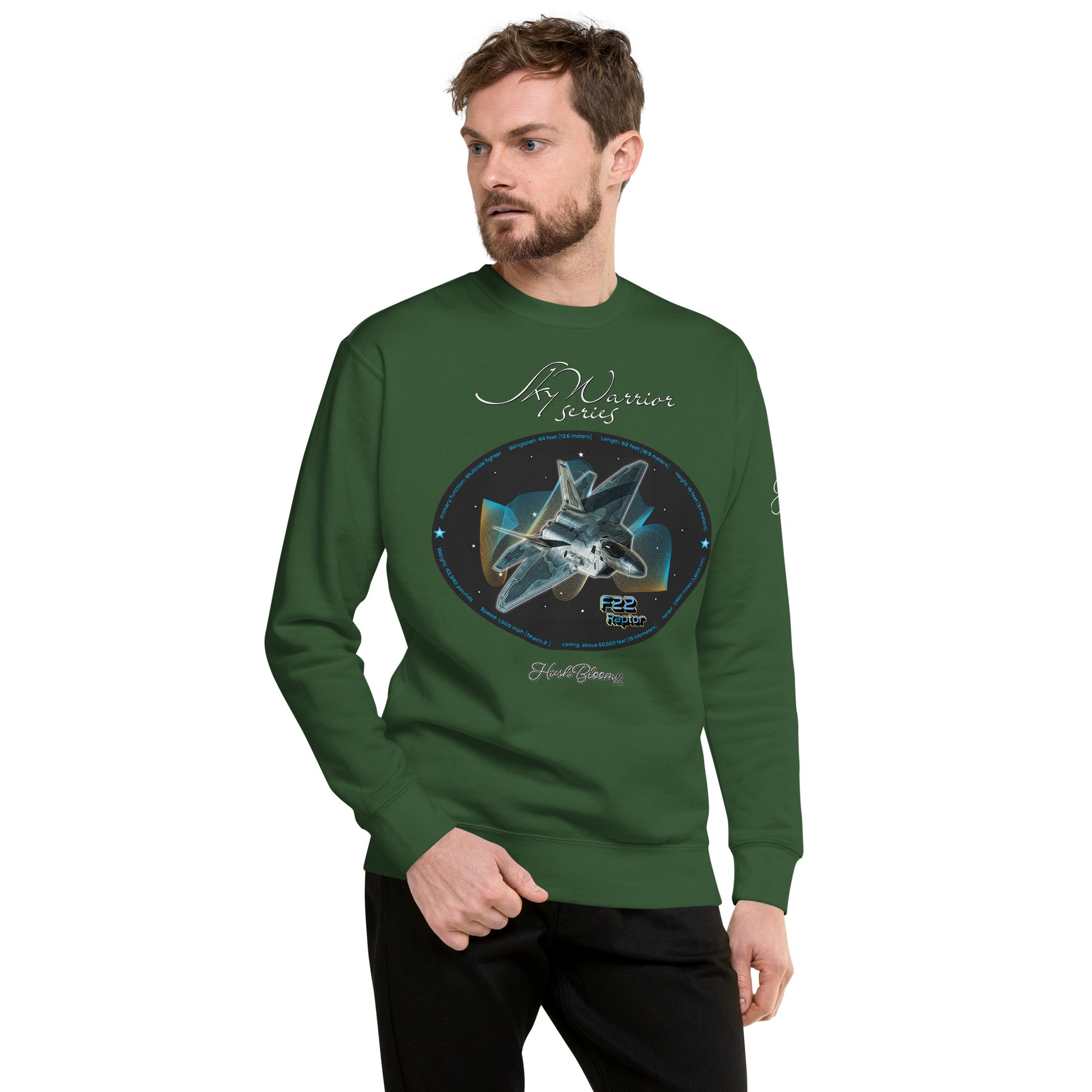 Forest Green - F22 Raptor Men’s Premium Sweatshirt