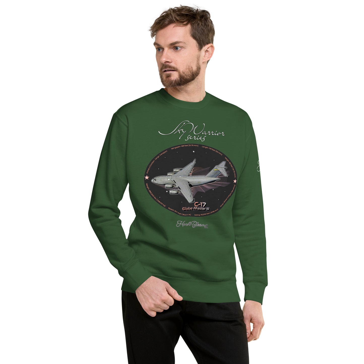 Forest Green - C17 Globe Master III Men's Premium Sweatshirt