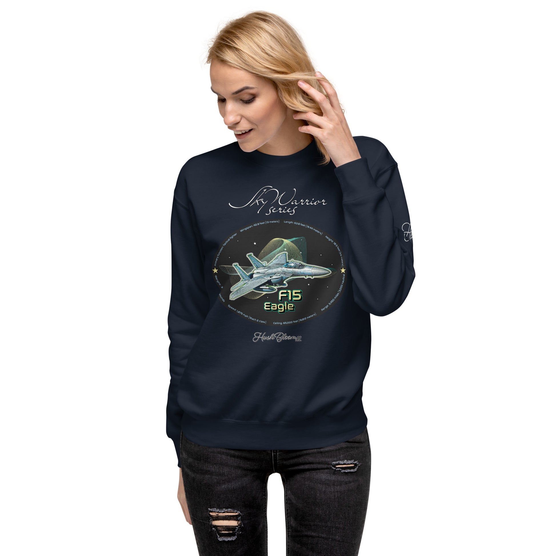 Navy Blazer - F15 Eagle Women’s Premium Sweatshirt