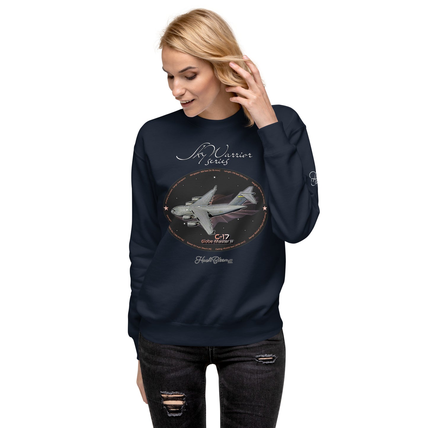 Navy Blazer - C17 Globe Master III Women’s Premium Sweatshirt