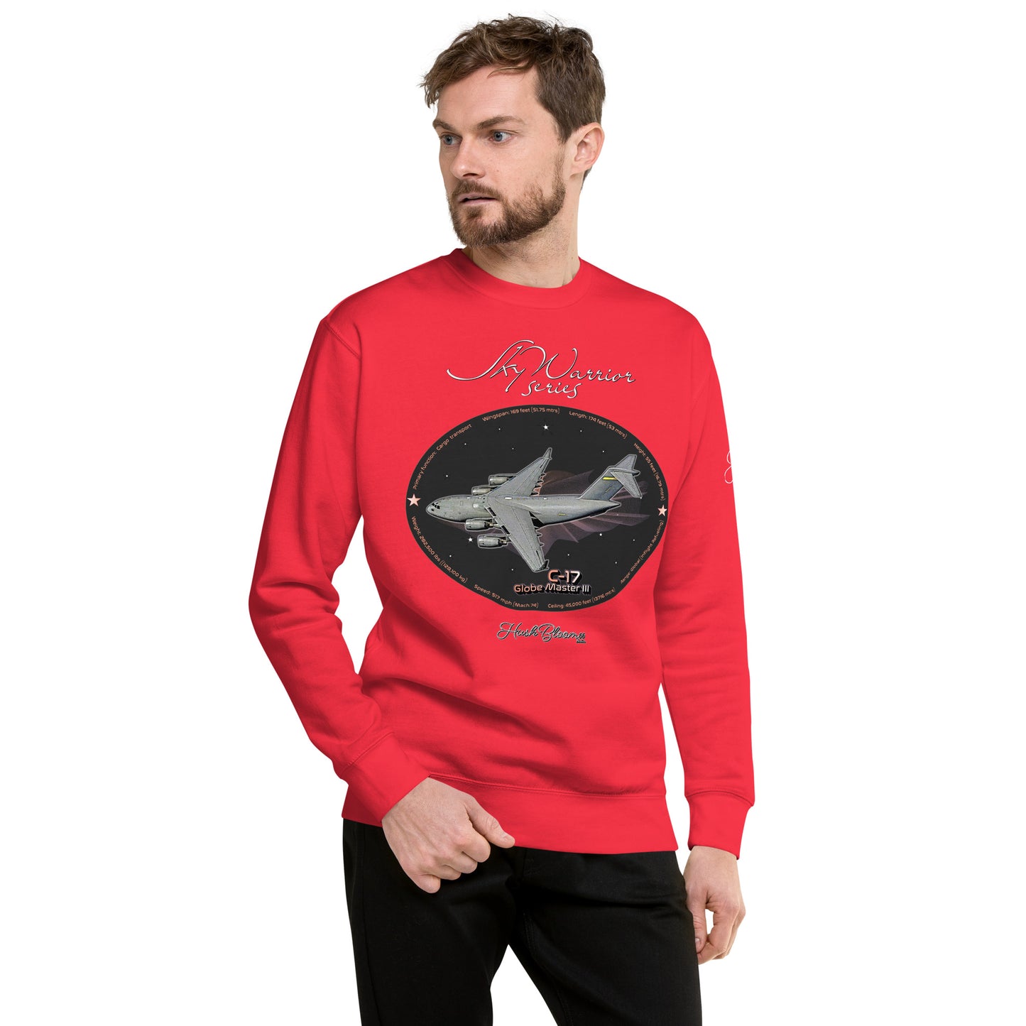 Team Red - C17 Globe Master III Men's Premium Sweatshirt