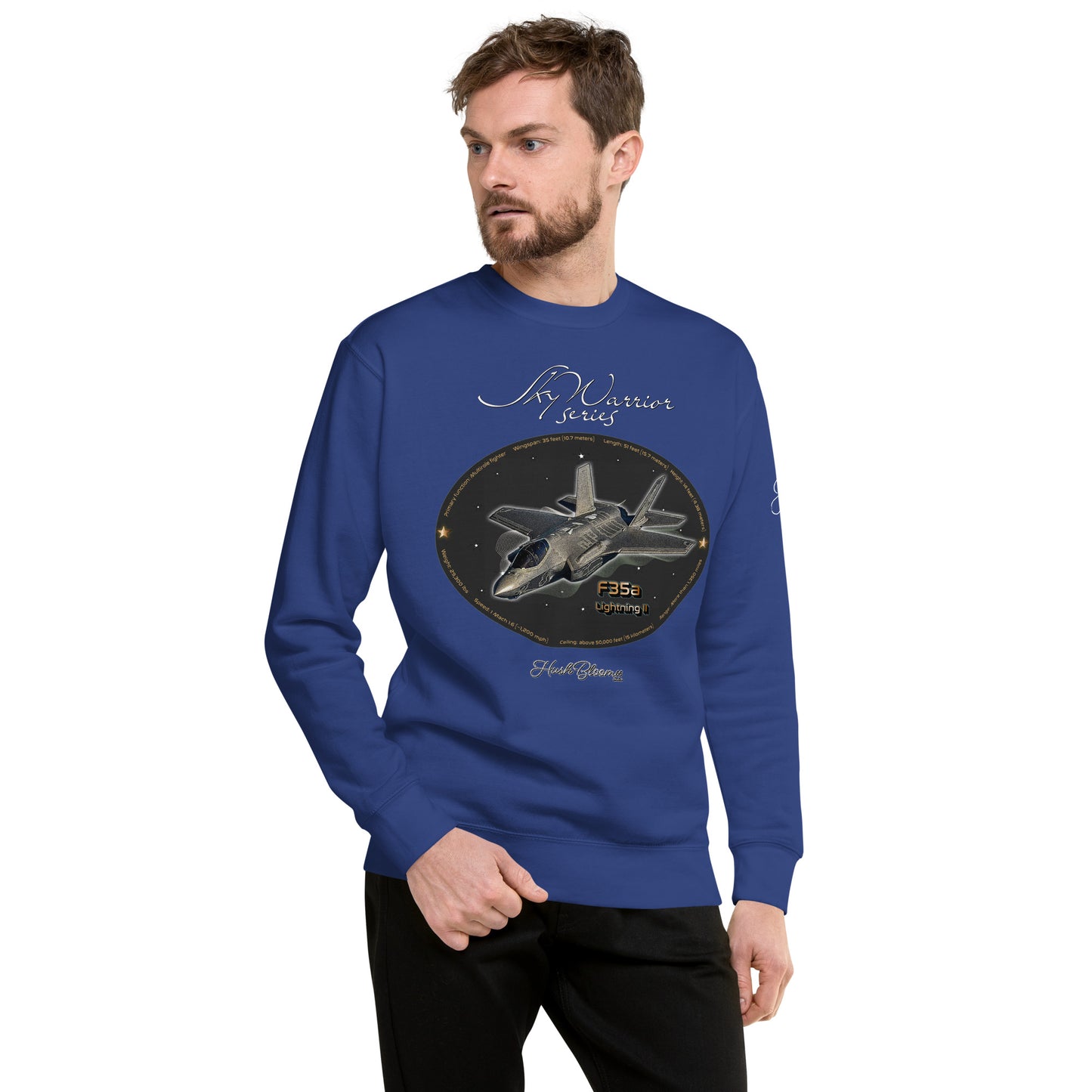 Team Royal - F35A Lightning Men’s Premium Sweatshirt