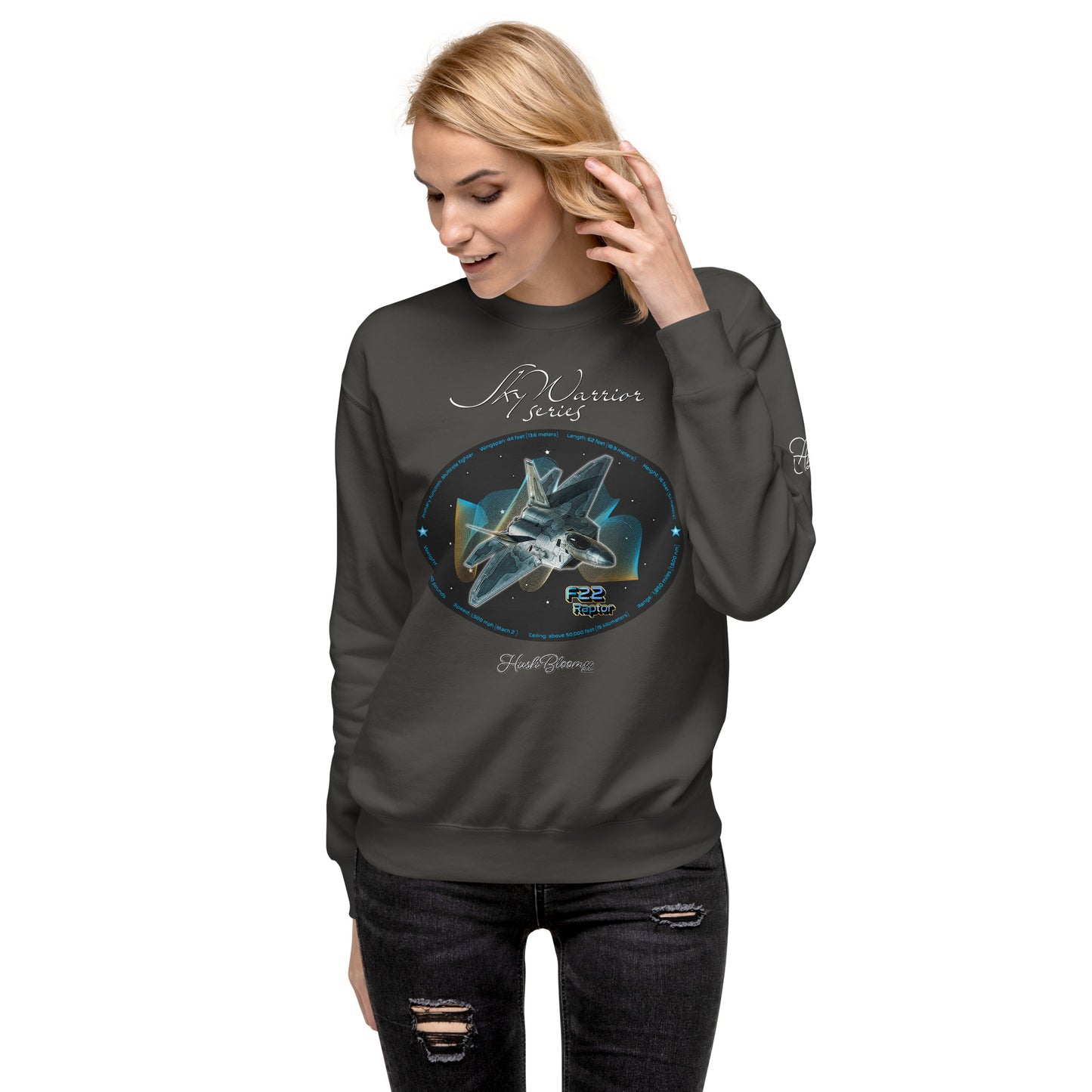 Vintage Black - F22 Raptor Women’s Premium Sweatshirt