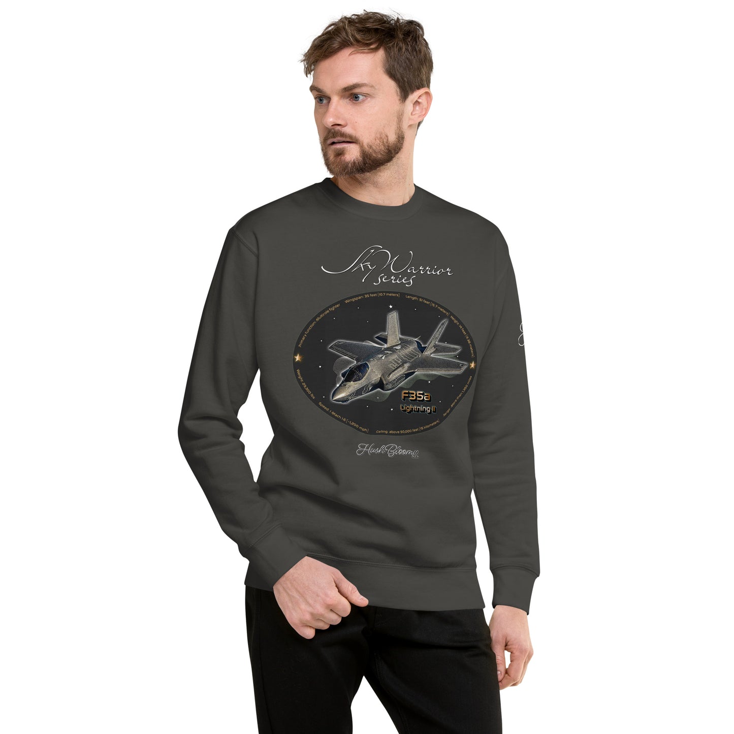 Vintage Black - F35A Lightning Men’s Premium Sweatshirt