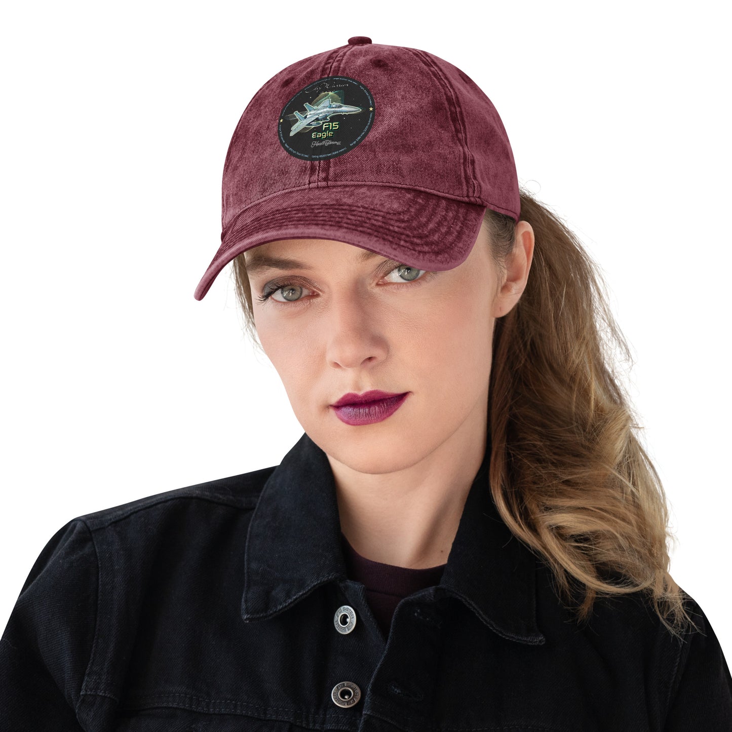 Maroon - F15 Eagle Vintage Cotton Twill Cap