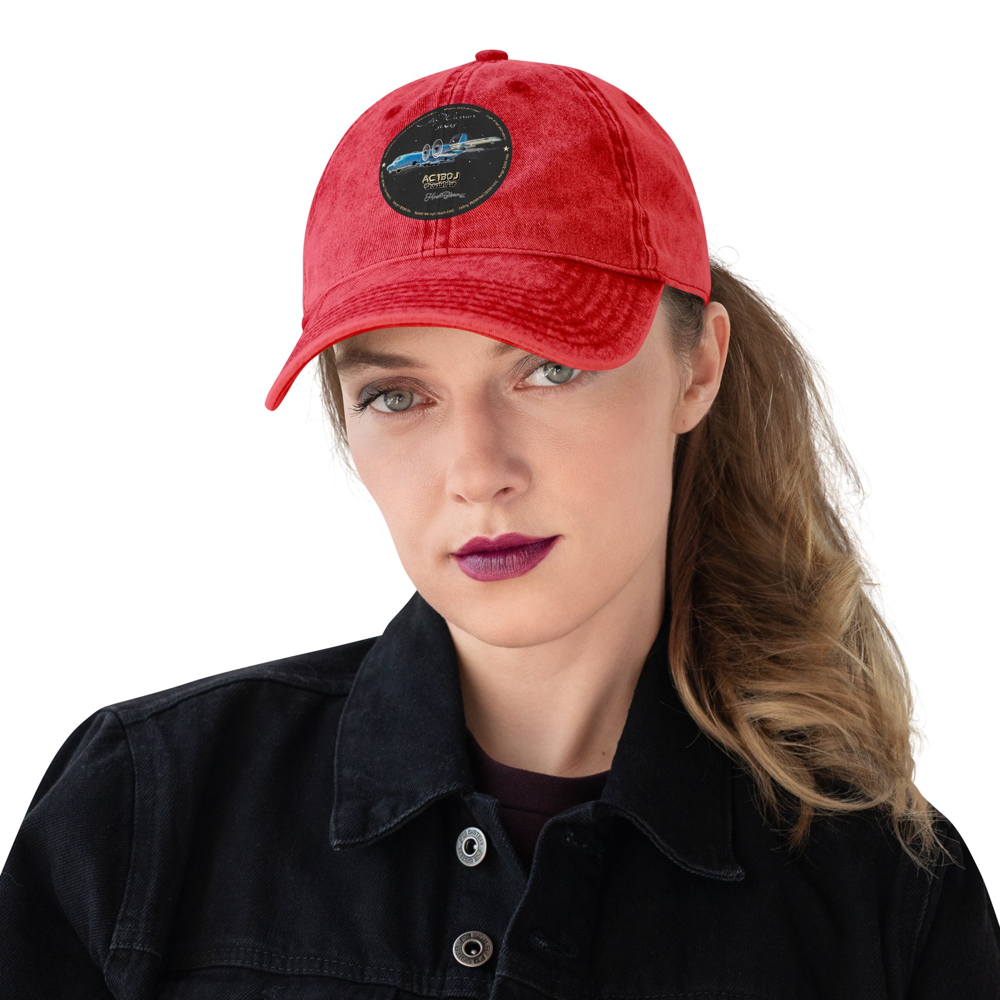 Red - AC130J Ghostrider Vintage Cotton Twill Cap