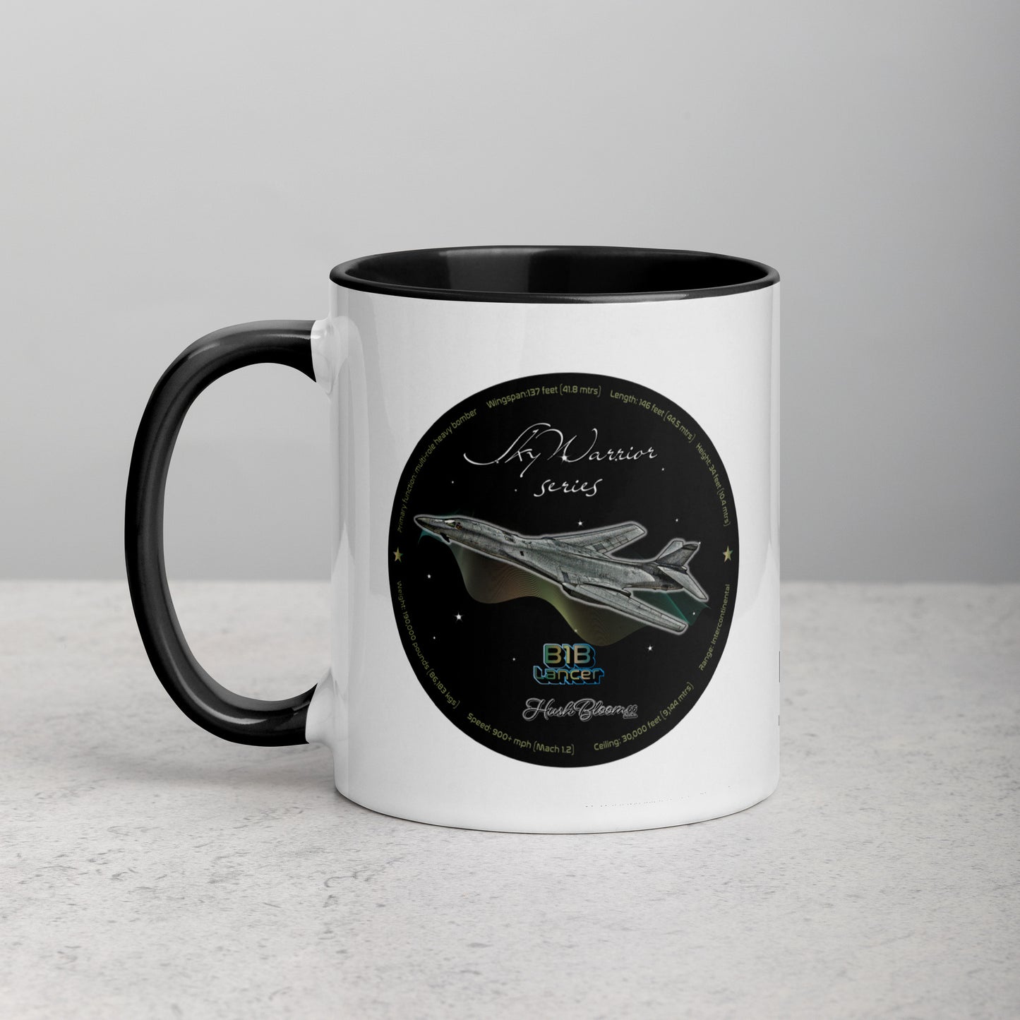 Black - B1B Lancer Mug with Color Inside