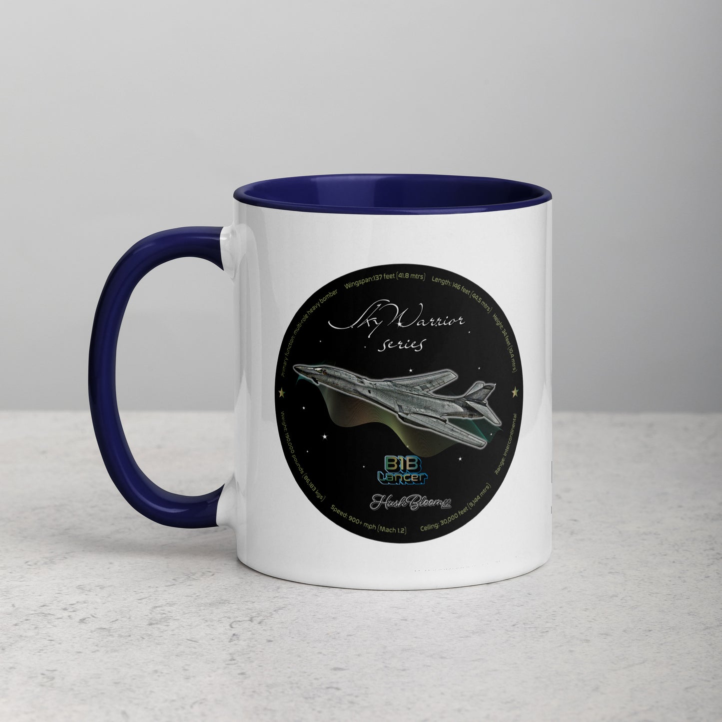 Dark Blue - B1B Lancer Mug with Color Inside