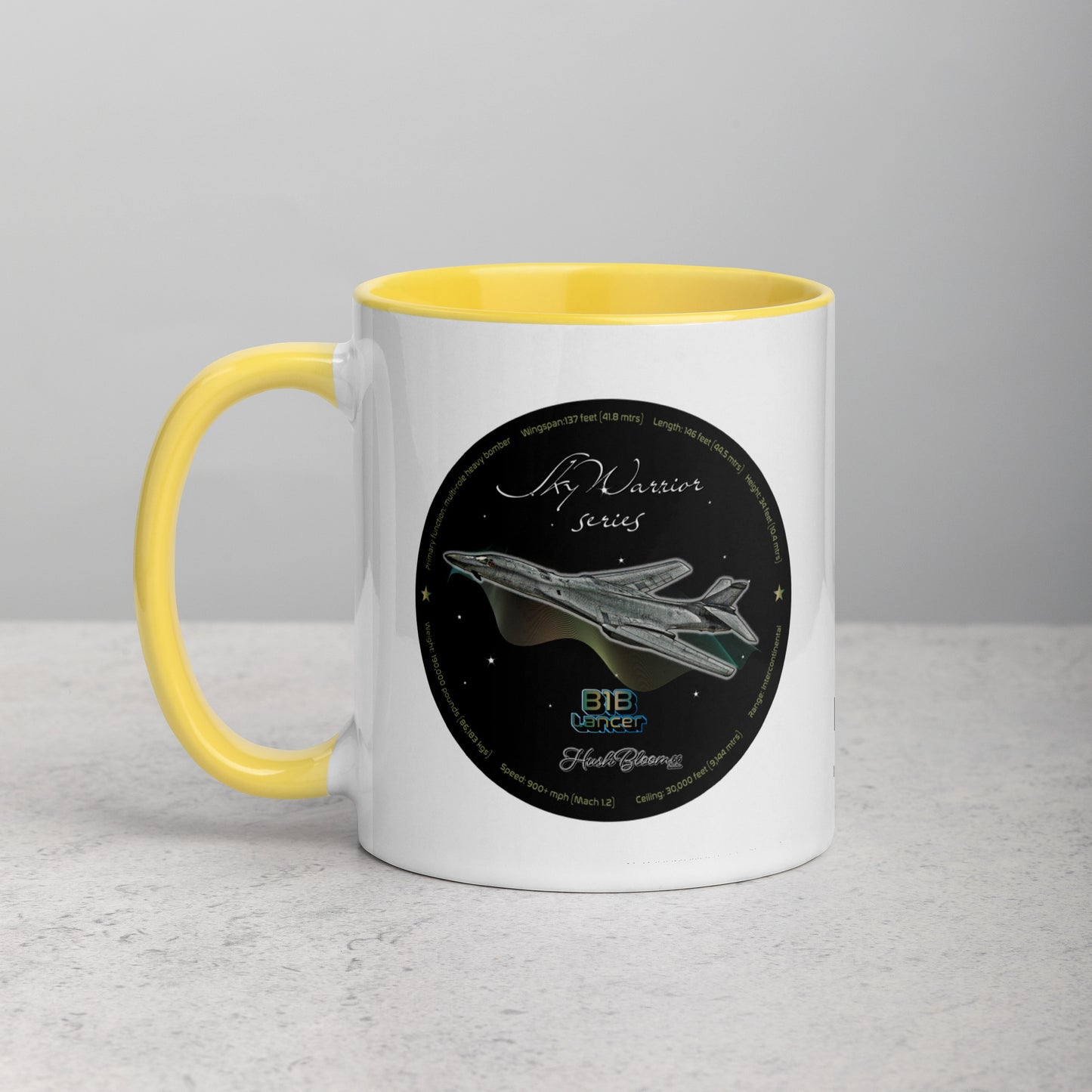 Yellow - B1B Lancer Mug with Color Inside