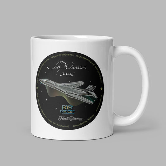 B1B Lancer White glossy mug