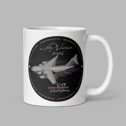 C17 Globemaster III White glossy mug