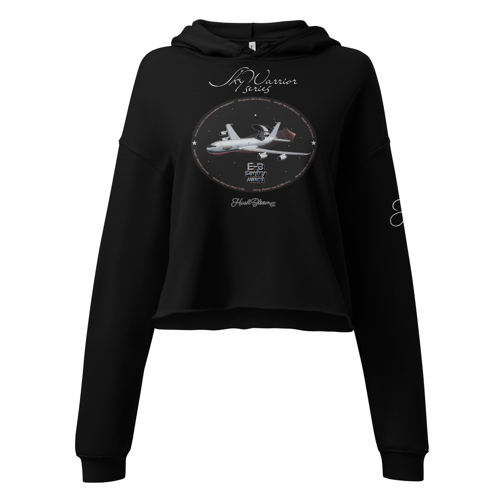 Black - E3 Sentry Crop Hoodie