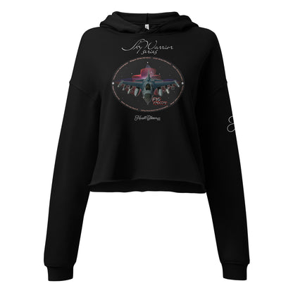 Black - F16 Falcon Crop Hoodie