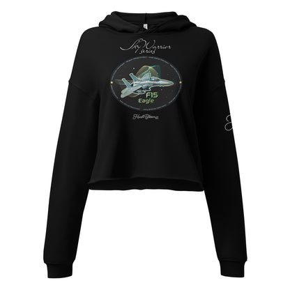 Black - F15 Eagle Crop Hoodie
