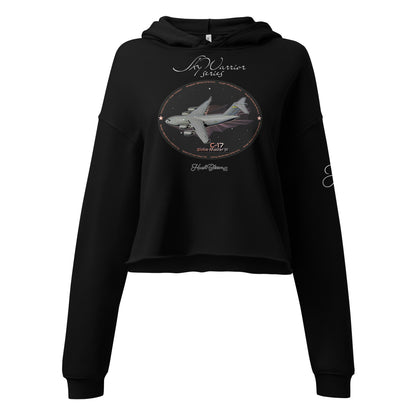 Black - C17 Globe Master III Crop Hoodie