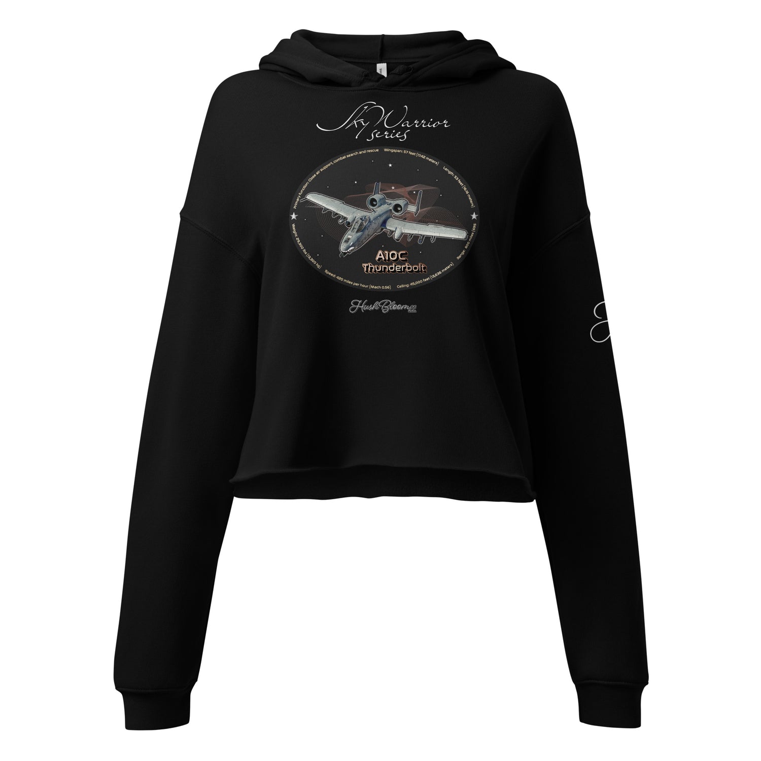 Black - A10C Thunderbolt Crop Hoodie