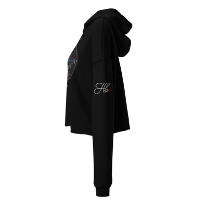 Black - F16 Falcon Crop Hoodie