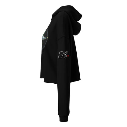 Black - F15 Eagle Crop Hoodie