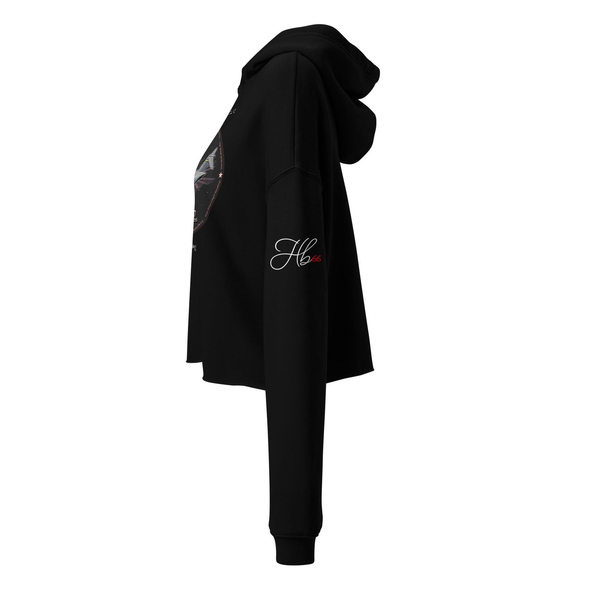 Black - C17 Globe Master III Crop Hoodie