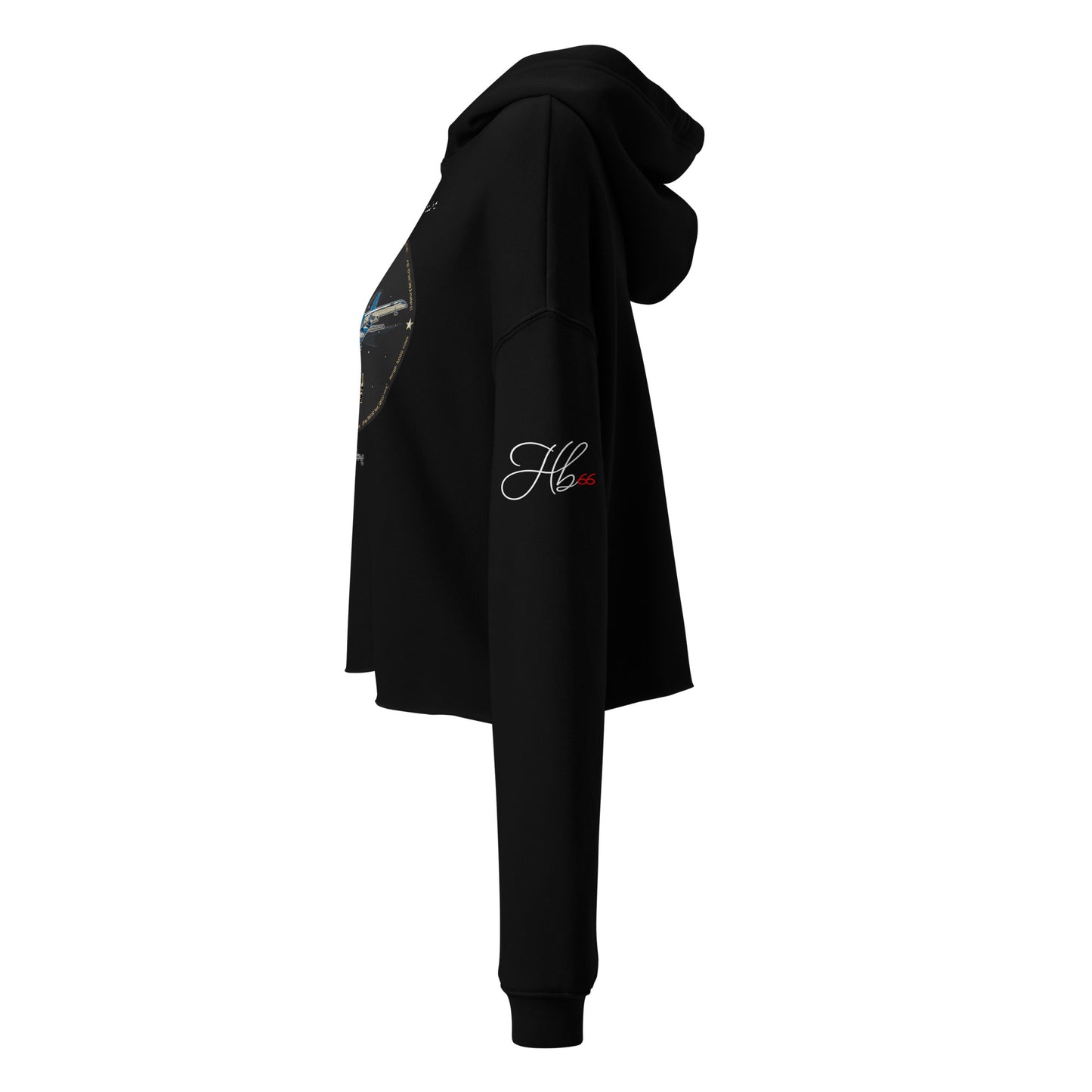 Black - AC130J Ghostrider Crop Hoodie