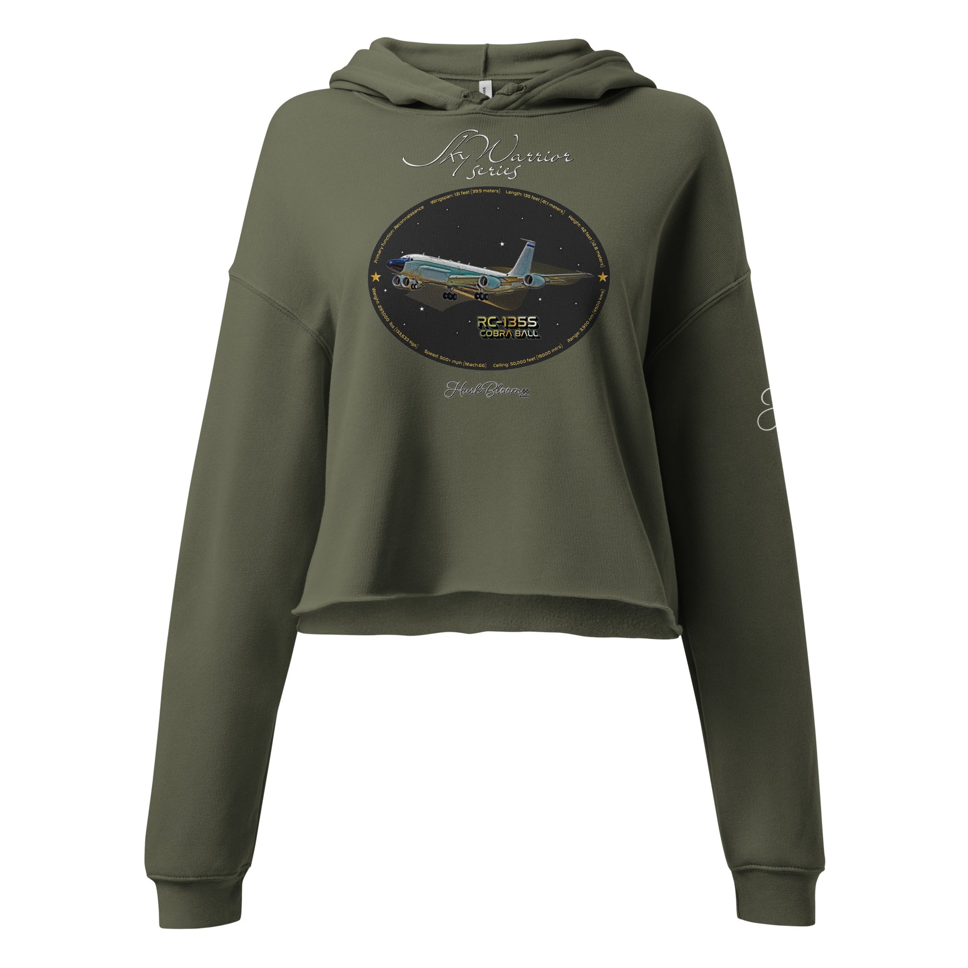 Military Green - RC135S Cobraball Crop Hoodie