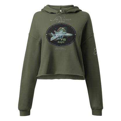 Military Green - F15 Eagle Crop Hoodie