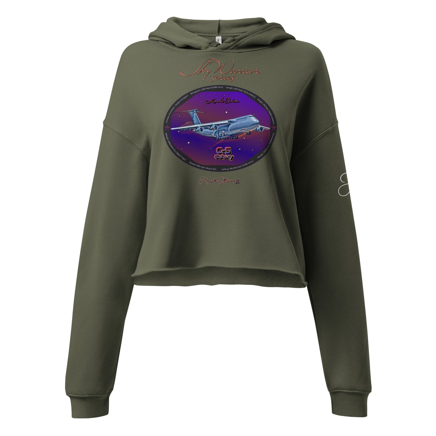 Military Green - C5 Galaxy (Limited Edition) Crop Hoodie