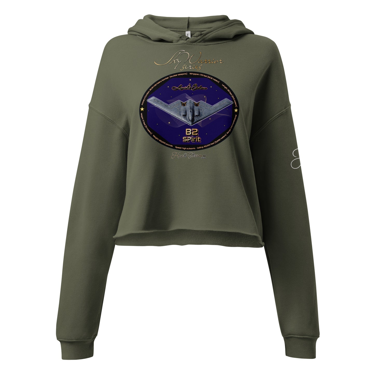 Military Green - B2 Spirit (Limited Edition) Crop Hoodie