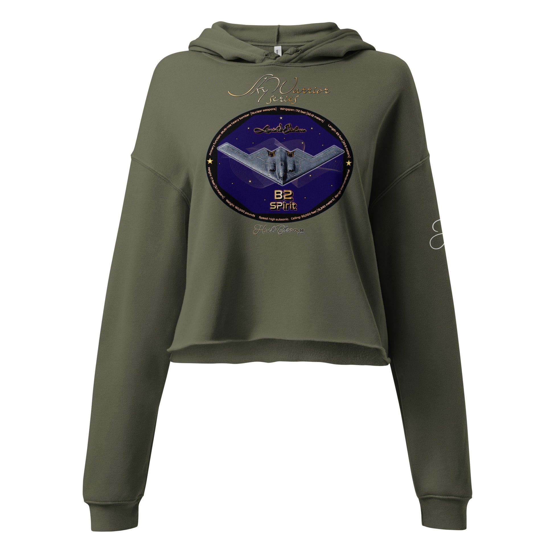 Military Green - B2 Spirit (Limited Edition) Crop Hoodie
