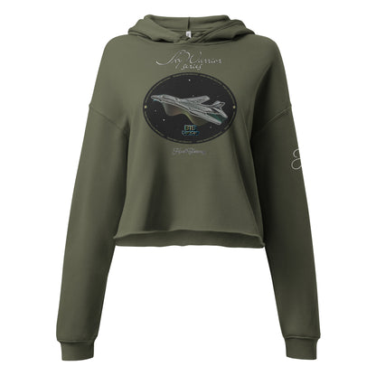 Military Green - B1B Lancer Crop Hoodie