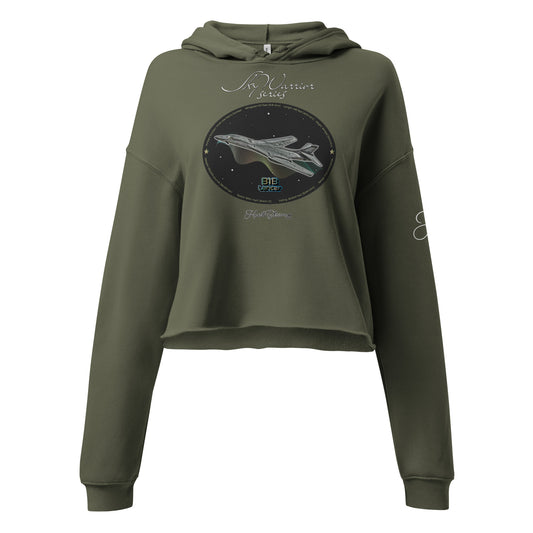 Military Green - B1B Lancer Crop Hoodie