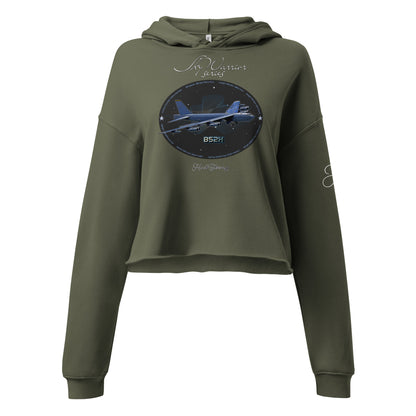 Military Green - B52H Stratofortress Crop Hoodie